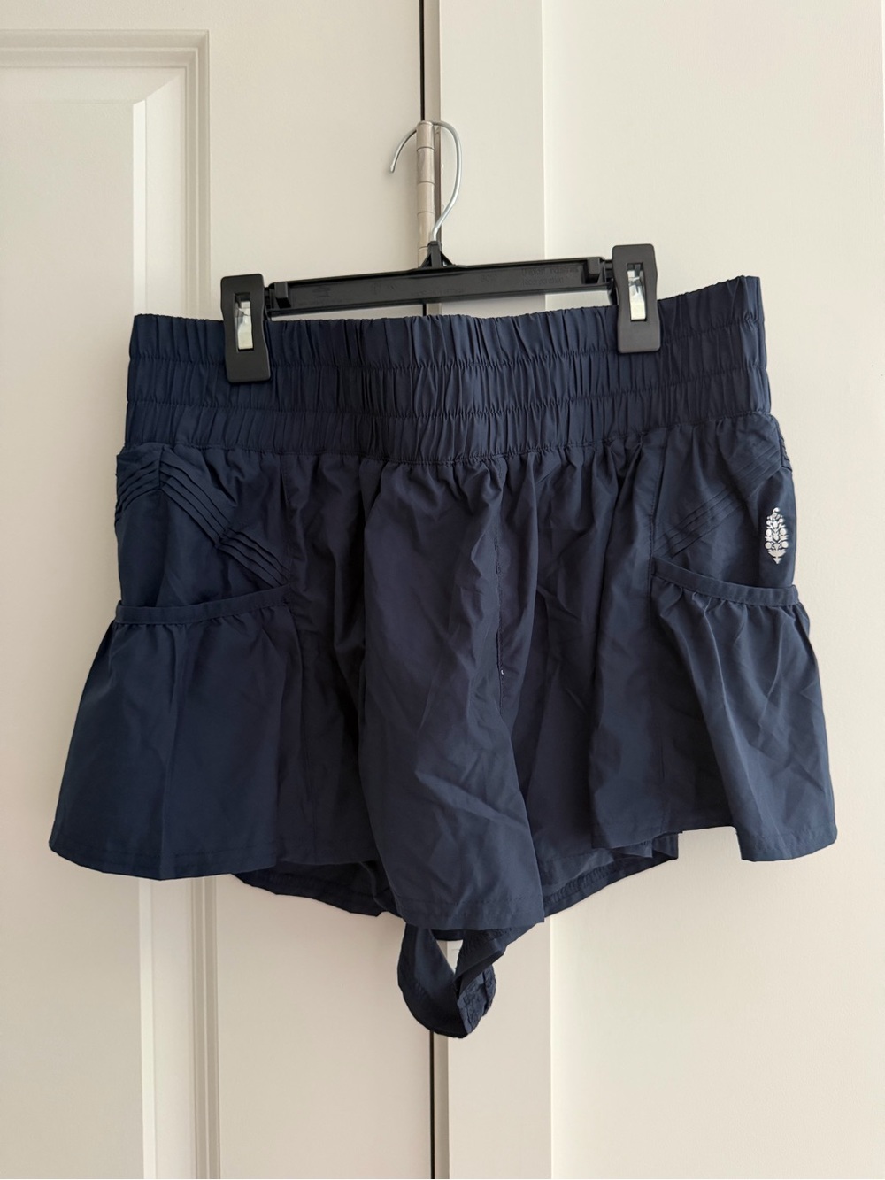 Free People Get Your Flirt On Shorts in Midnight Navy